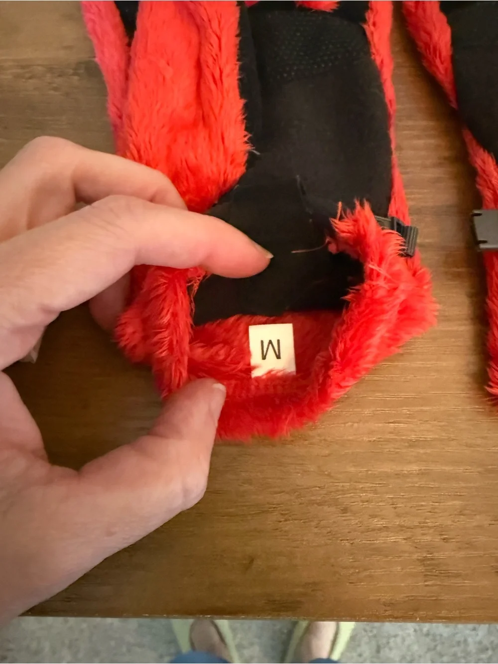 The North Face Red and Pink Mossbud Fleece Winter Gloves